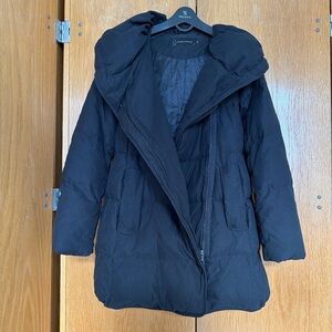 Black winter puffer jacket